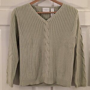 Women's Liz Claiborne Green Sweater Size Medium